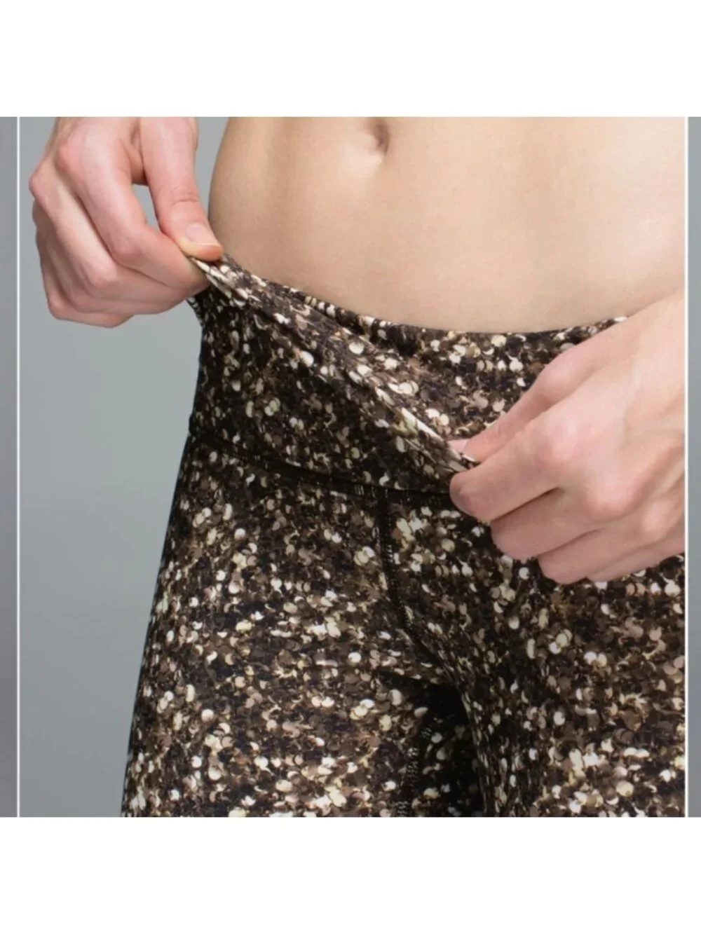 Lululemon Shine Tight (Roll Down) Shimmy Shimmer Multi like new